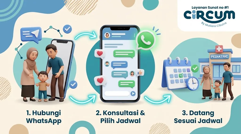 alur pendaftaran reservasi sunat circum cibubur praktis