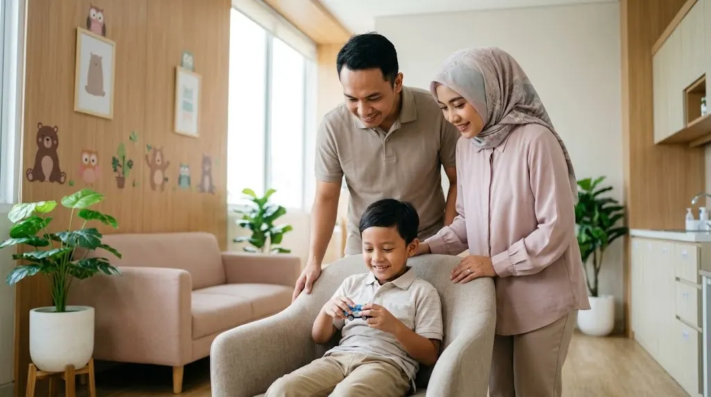 Anak nyaman setelah sunat di klinik cibubur