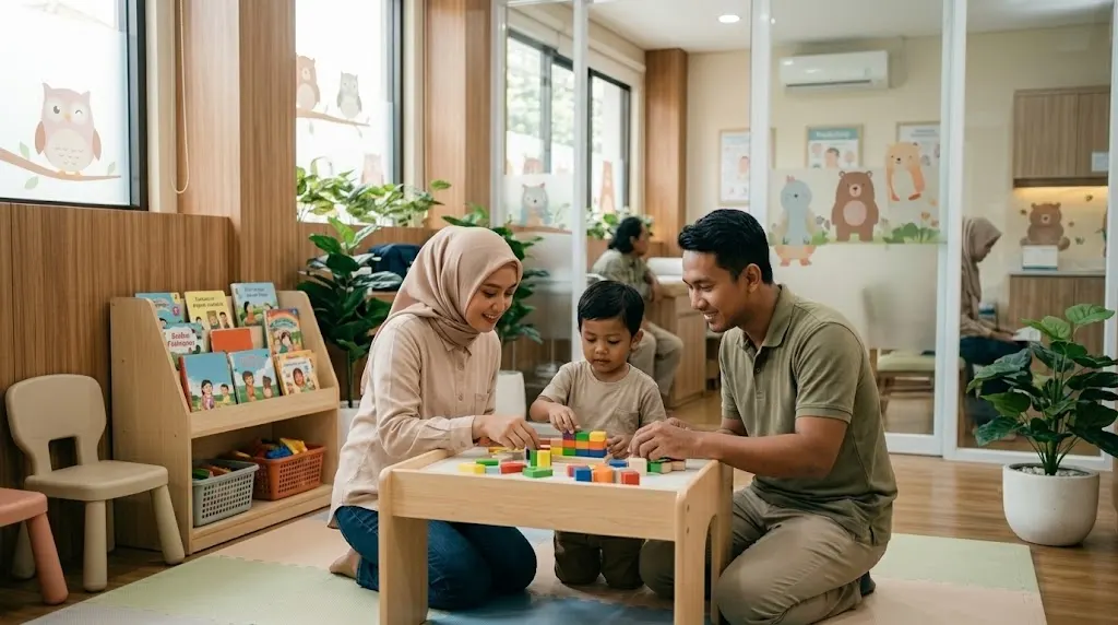 Pendampingan anak saat memilih paket sunat anak Cibubur.