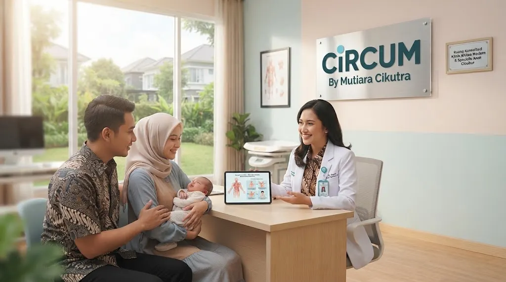konsultasi medis sunat bayi bersama dokter spesialis di klinik modern