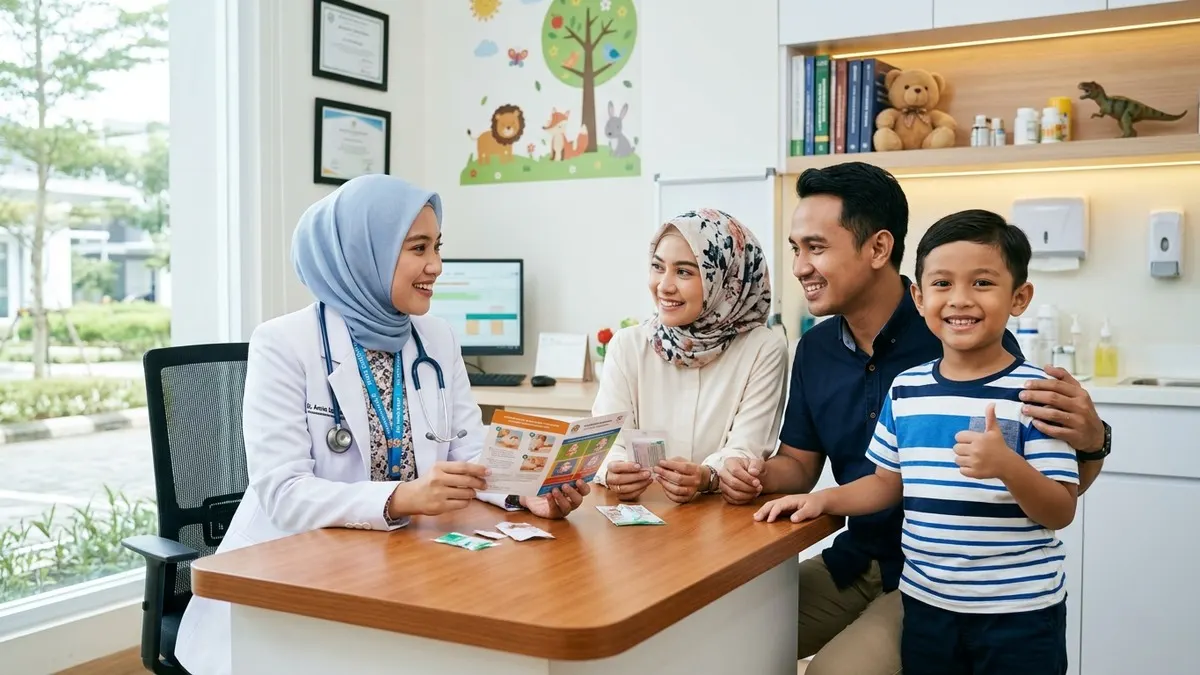 Dokter menjelaskan cakupan paket harga sunat anak Purwakarta kepada orang tua