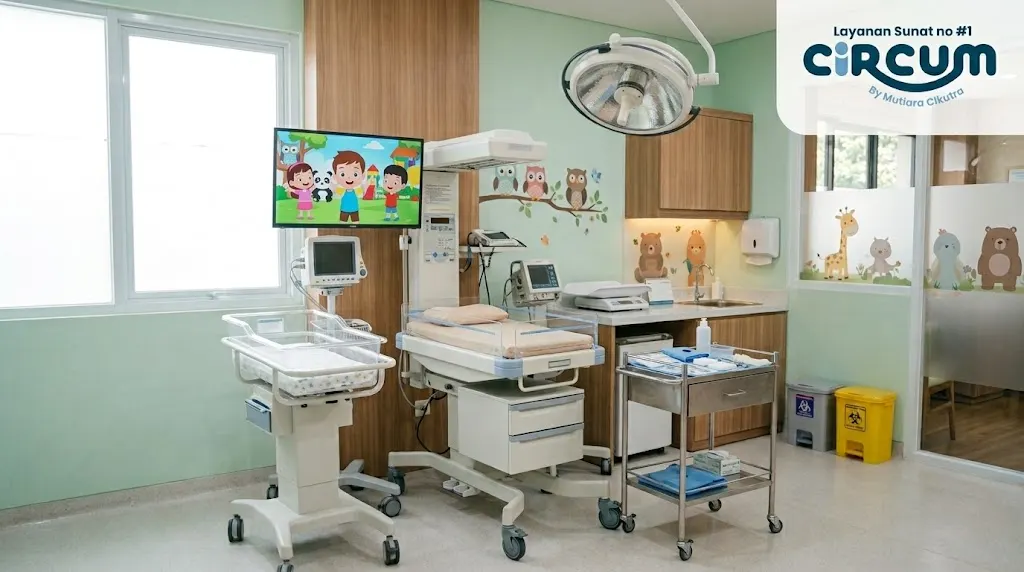 ruang tindakan modern fasilitas klinik sunat cibubur